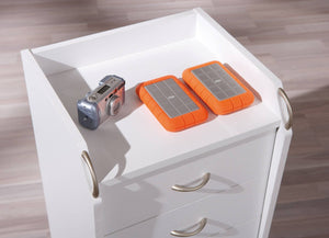 Dburn, Cassettiera 4 Cassetti, 40x36x65h cm Bianco