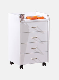 Dburn, Cassettiera 4 Cassetti, 40x36x65h cm Bianco