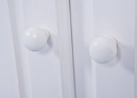 Credenza Droger, Buffet da soggiorno, Madia da salotto, Dispensa da cucina, 130x43 h87 cm, Bianco