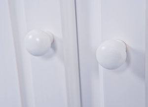 Credenza Droger, Buffet da soggiorno, Madia da salotto, Dispensa da cucina, 130x43 h87 cm, Bianco