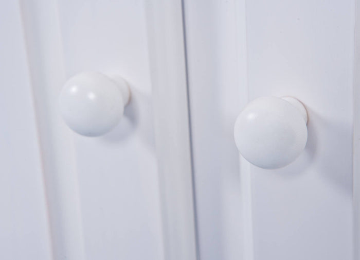 Credenza Droger, Buffet da soggiorno, Madia da salotto, Dispensa da cucina, 130x43 h87 cm, Bianco