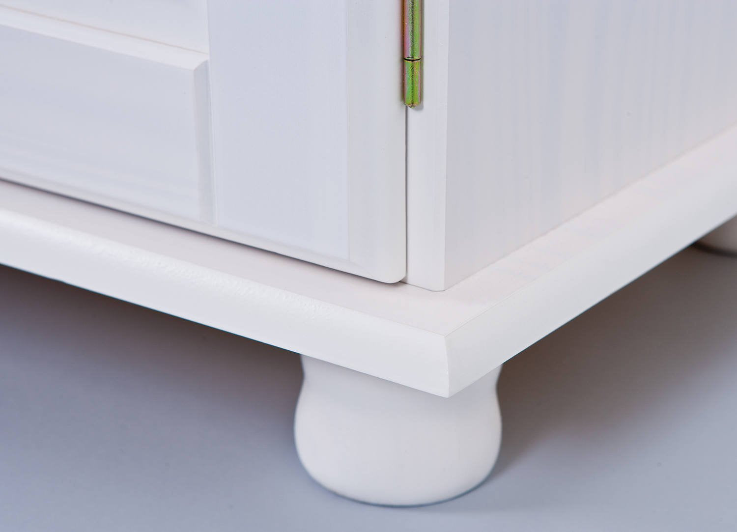 Credenza Droger, Buffet da soggiorno, Madia da salotto, Dispensa da cucina, 130x43 h87 cm, Bianco