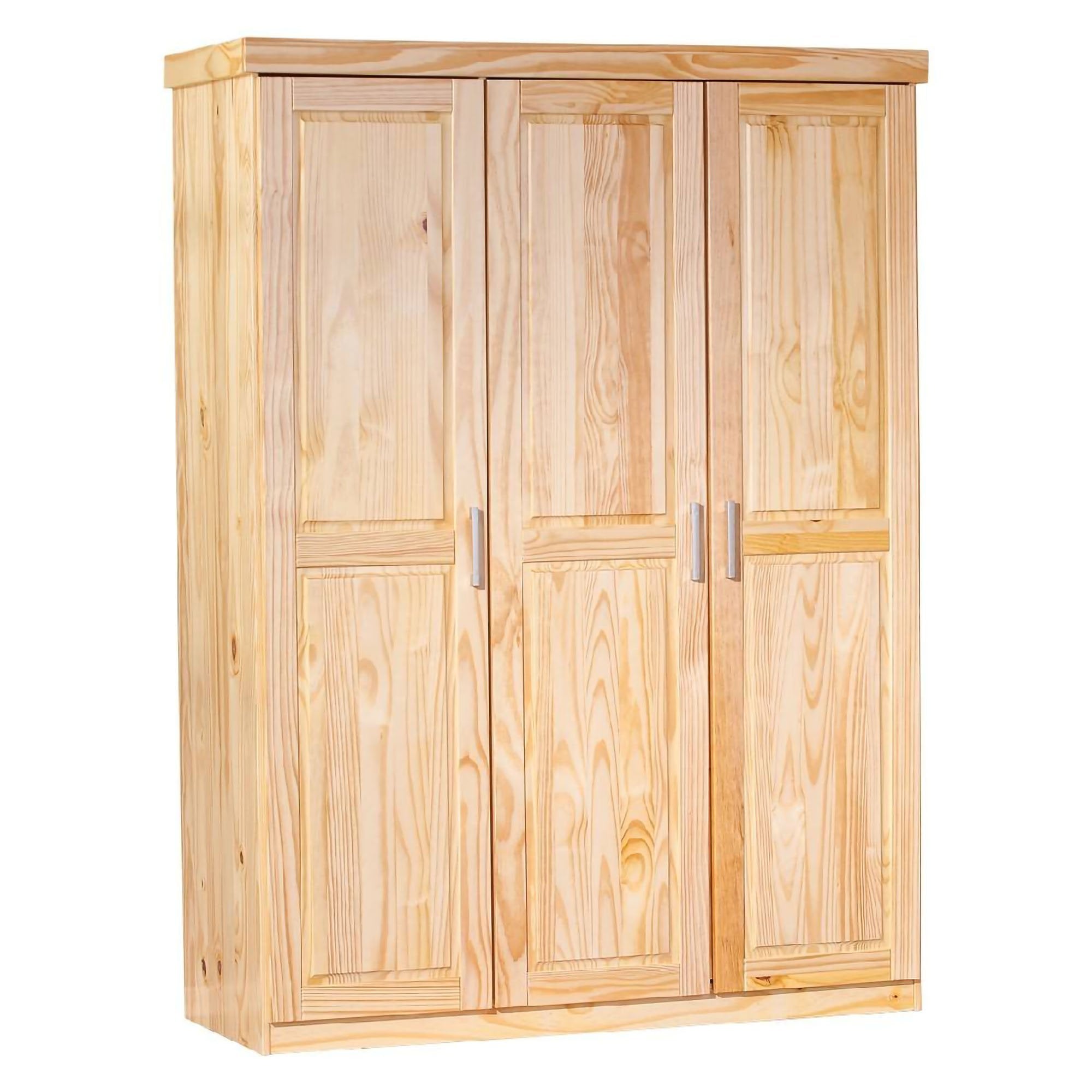 Armadio a tre Dbradle, colore rovere, cm 140 x 190 x 55.