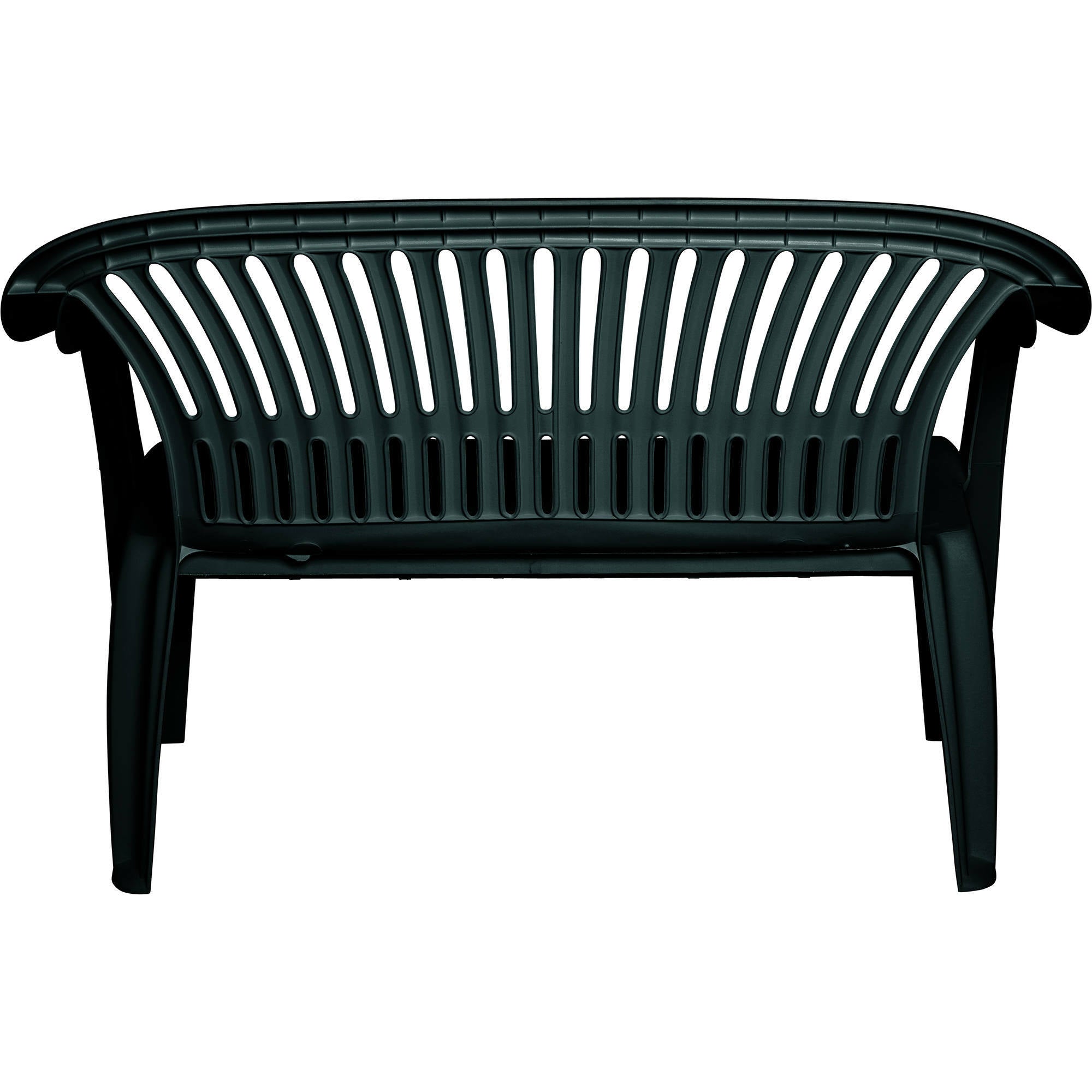 Panchina da esterno Asmi, Panca monoblocco da giardino, Panchina outdoor, 100% Made in Italy, Cm 114x55h82, Verde