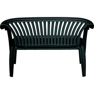 Panchina da esterno Asmi, Panca monoblocco da giardino, Panchina outdoor, 100% Made in Italy, Cm 114x55h82, Verde