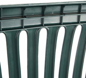 Panchina da esterno Asmi, Panca monoblocco da giardino, Panchina outdoor, 100% Made in Italy, Cm 114x55h82, Verde