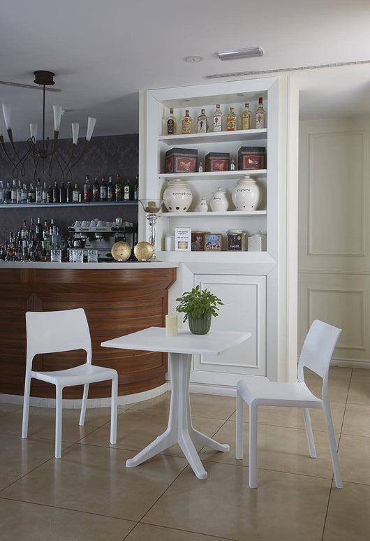 Ancona, Sedia da Esterno una Sedia Made in Italy, Bianco