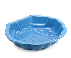 Sabbiera a forma di conchiglia per 0, Made in Italy, 102x88x21 cm, color azzurro