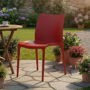 Grover, Sedia da Esterno una Sedia Made in Italy, Rosso