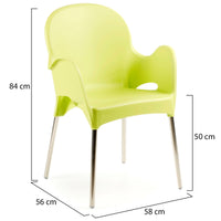 Vashti, Sedia da Esterno una Sedia Made in Italy, Verde