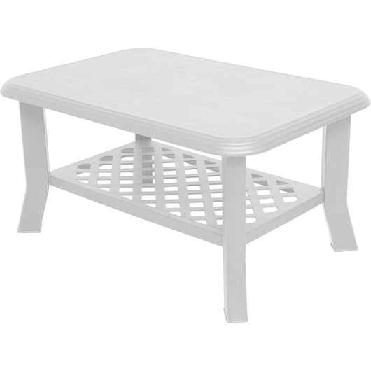 Tavolo da Esterno 4 Posti, 90x60x46h cm Bianco
