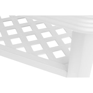 Tavolo da Esterno 4 Posti, 90x60x46h cm Bianco