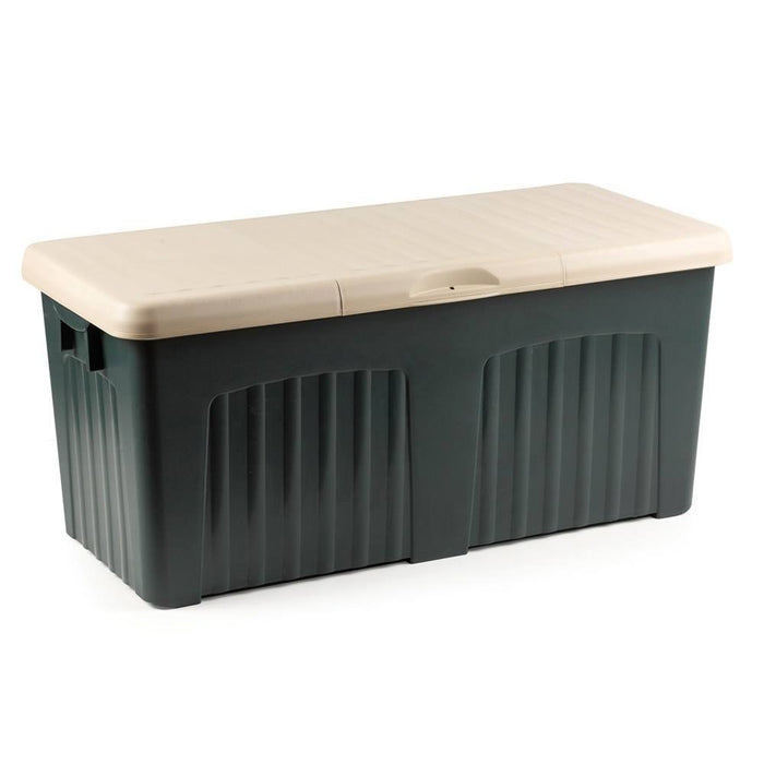 Baule portaoggetti Asco, Made in Italy, 125 x 57 x 56 cm, Grigio