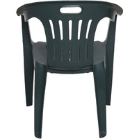 Sedia da esterno Aringa, Seduta da giardino, Sedia per tavolo da pranzo, Poltrona outdoor, 100 % Made in Italy, Cm 56x55h78, Verde