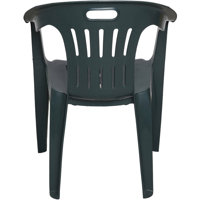 Sedia da esterno Aringa, Seduta da giardino, Sedia per tavolo da pranzo, Poltrona outdoor, 100 % Made in Italy, Cm 56x55h78, Verde