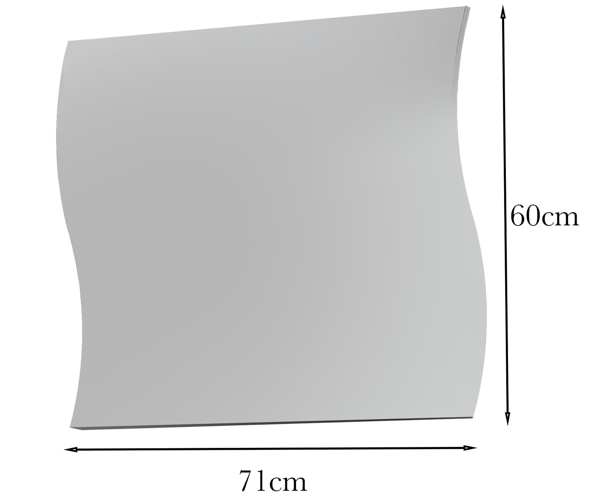 Specchiera da parete Ardin, Made in Italy, Specchio da bagno, cm 71x2h60