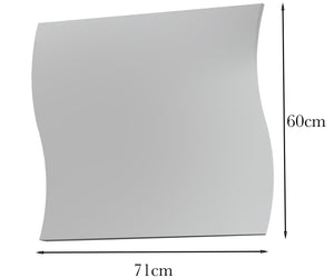 Specchiera da parete Ardin, Made in Italy, Specchio da bagno, cm 71x2h60