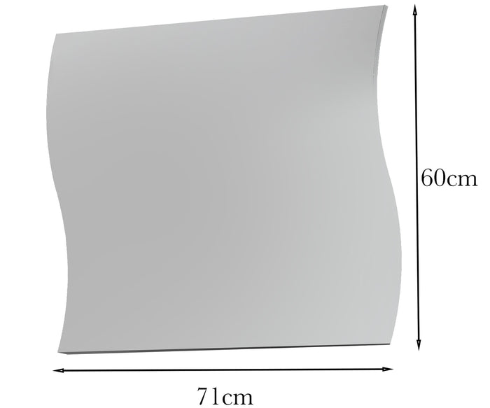 Specchiera da parete Ardin, Made in Italy, Specchio da bagno, cm 71x2h60