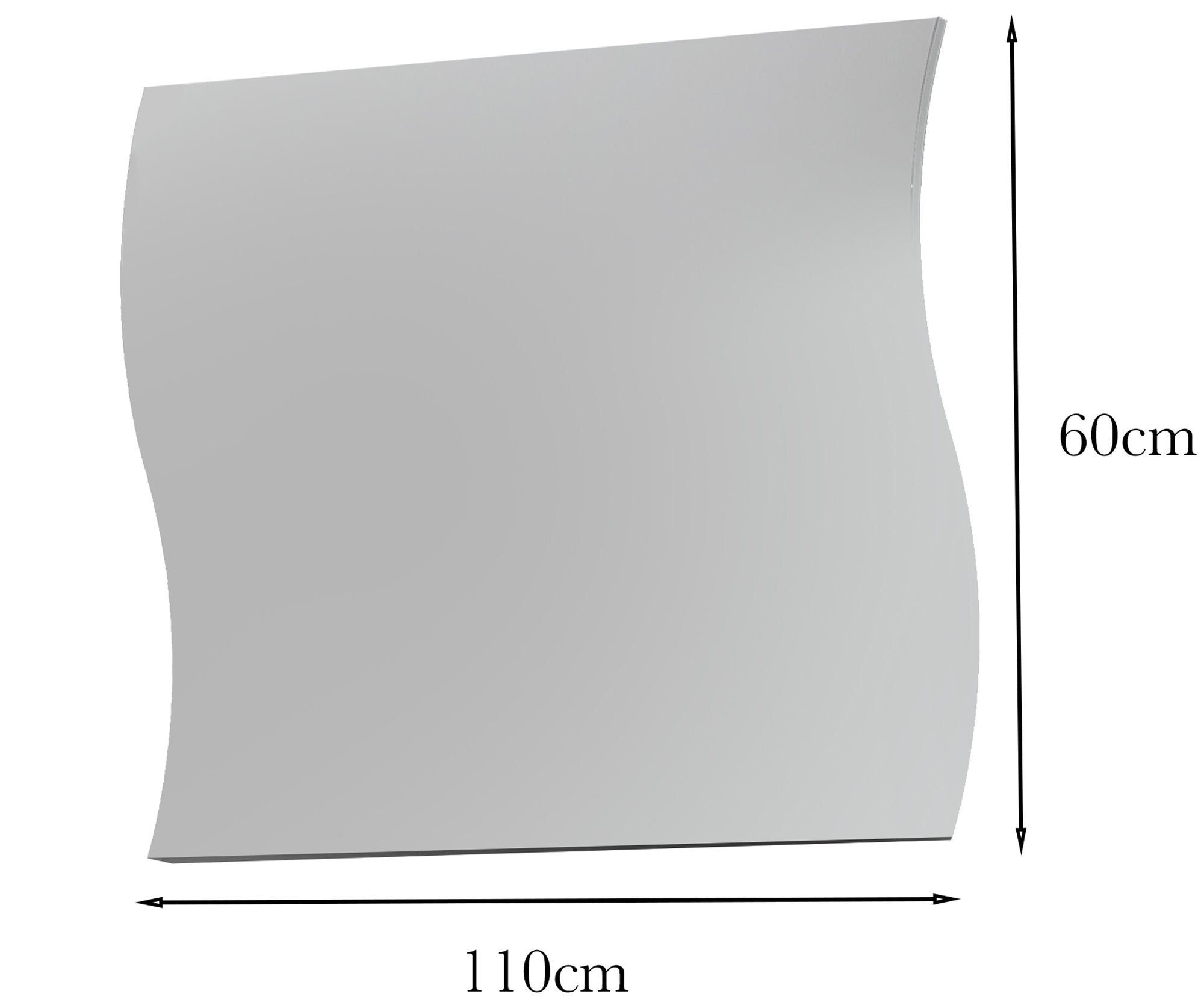 Specchiera da parete Ardin, Made in Italy, Specchio da bagno, cm 110x2h60