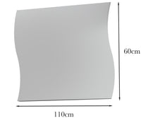 Specchiera da parete Ardin, Made in Italy, Specchio da bagno, cm 110x2h60