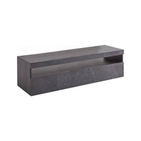 Mobile da soggiorno Porta Adelicia, Made in Italy, Supporto per Adelicia a 1 anta, Credenza da salotto, cm 130x45h36, Grigio Cenere