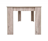 Tavolo allungabile 0, Tavolo da pranzo estensibile, Consolle multiuso con allunghe, Cm 140x88h75, Rovere