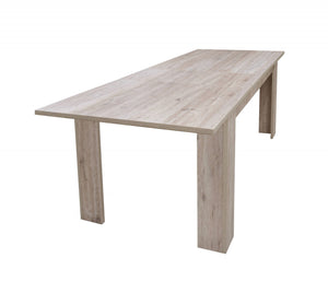 Tavolo allungabile 0, Tavolo da pranzo estensibile, Consolle multiuso con allunghe, Cm 140x88h75, Rovere