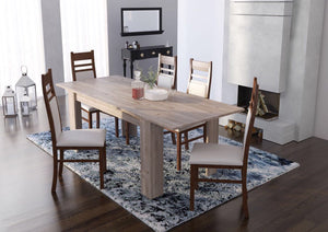 Tavolo allungabile 0, Tavolo da pranzo estensibile, Consolle multiuso con allunghe, Cm 140x88h75, Rovere