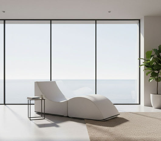 Letto pieghevole Arbil, Pouf trasformabile in letto singolo, 100% Made in Italy, Pouf trasformabile in una chaise longue in ecopelle, cm 130x50h50, Bianco