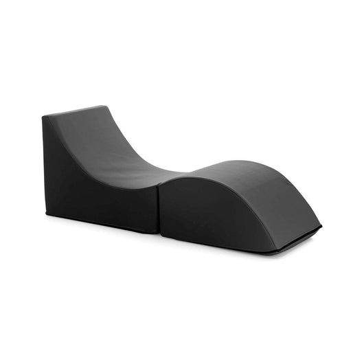 Letto pieghevole Arbil, Pouf trasformabile in letto singolo, 100% Made in Italy, Pouf trasformabile in una chaise longue in ecopelle, cm 130x50h50, Nero