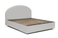 Letto matrimoniale Adelfia, Letto contenitore con rivestimento in ecopelle, Made in Italy, Apertura frontale, con materasso cm 160x190 incluso, Bianco