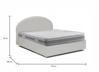 Letto matrimoniale Adelfia, Letto contenitore con rivestimento in ecopelle, Made in Italy, Apertura frontale, con materasso cm 160x190 incluso, Bianco