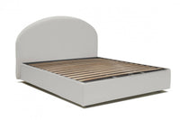 Letto matrimoniale Augite, Letto contenitore con rivestimento in ecopelle, Made in Italy, Apertura frontale, adatto per materasso cm 160x200, Bianco