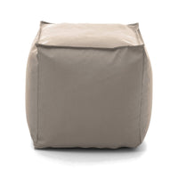 Pouf Aron, Pouf multifunzione, 100% Made in Italy, Poltroncina relax in tessuto imbottito, cm 45x45h45, Beige