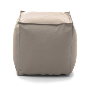 Pouf Aron, Pouf multifunzione, 100% Made in Italy, Poltroncina relax in tessuto imbottito, cm 45x45h45, Beige