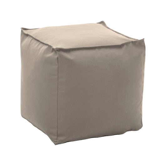 Pouf Aron, Pouf multifunzione, 100% Made in Italy, Poltroncina relax in tessuto imbottito, cm 45x45h45, Beige