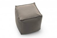 Pouf Aron, Pouf multifunzione, 100% Made in Italy, Poltroncina relax in tessuto imbottito, cm 45x45h45, Tortora