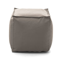Pouf Aron, Pouf multifunzione, 100% Made in Italy, Poltroncina relax in tessuto imbottito, cm 45x45h45, Tortora