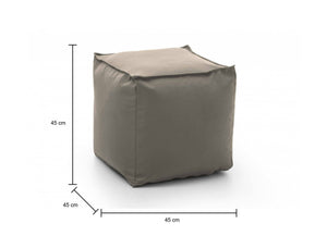 Pouf Aron, Pouf multifunzione, 100% Made in Italy, Poltroncina relax in tessuto imbottito, cm 45x45h45, Tortora