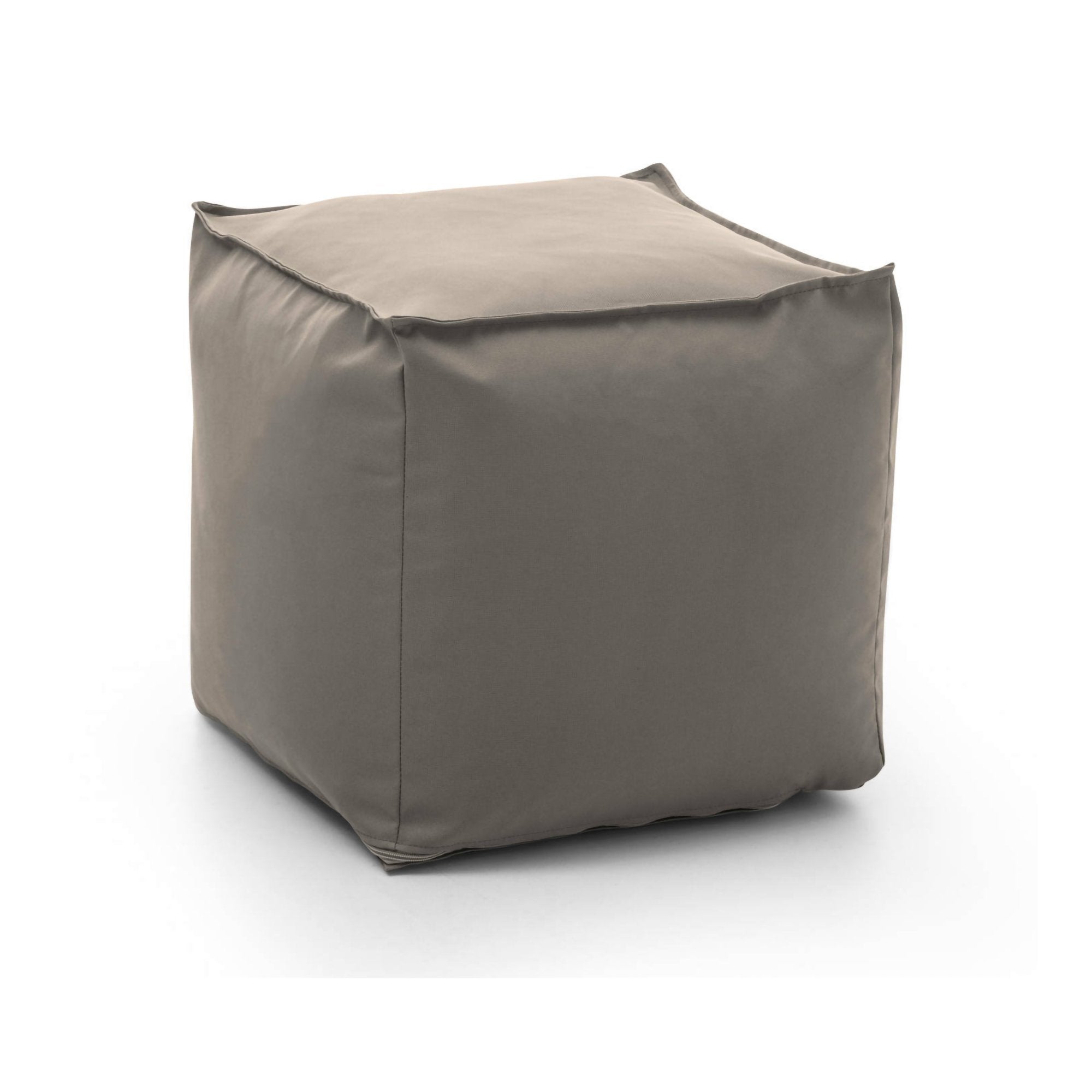 Pouf Aron, Pouf multifunzione, 100% Made in Italy, Poltroncina relax in tessuto imbottito, cm 45x45h45, Tortora