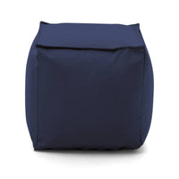 Pouf Aron, Pouf multifunzione, 100% Made in Italy, Poltroncina relax in tessuto imbottito, cm 45x45h45, Blu