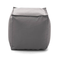 Pouf Aron, Pouf multifunzione, 100% Made in Italy, Poltroncina relax in tessuto imbottito, cm 45x45h45, Grigio