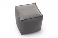 Pouf Aron, Pouf multifunzione, 100% Made in Italy, Poltroncina relax in tessuto imbottito, cm 45x45h45, Grigio