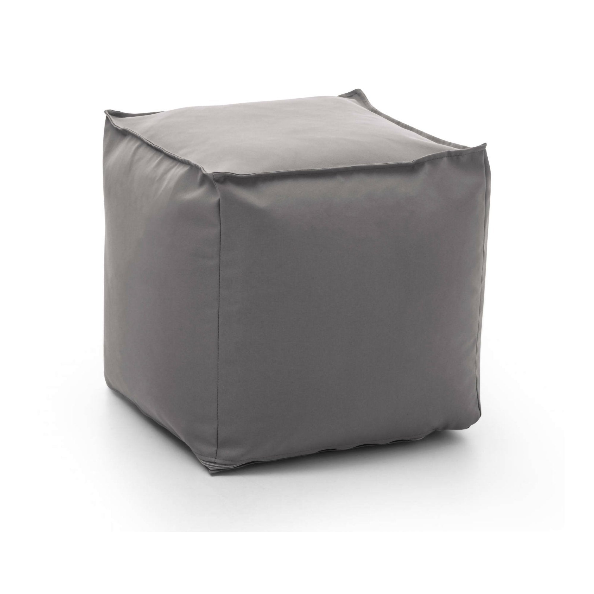 Pouf Aron, Pouf multifunzione, 100% Made in Italy, Poltroncina relax in tessuto imbottito, cm 45x45h45, Grigio