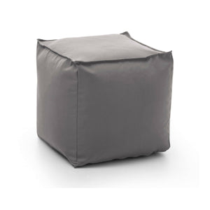 Pouf Aron, Pouf multifunzione, 100% Made in Italy, Poltroncina relax in tessuto imbottito, cm 45x45h45, Grigio