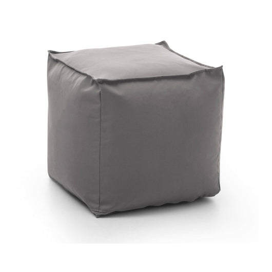 Pouf Aron, Pouf multifunzione, 100% Made in Italy, Poltroncina relax in tessuto imbottito, cm 45x45h45, Grigio