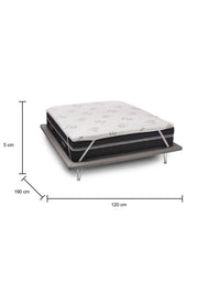 Topper piazza e mezza Airo, Topper rinnova materasso sfoderabile in Memory Foam e fibre di Rame, 100% Made in Italy, Antiacaro e Anallergico, cm 120x190 h5