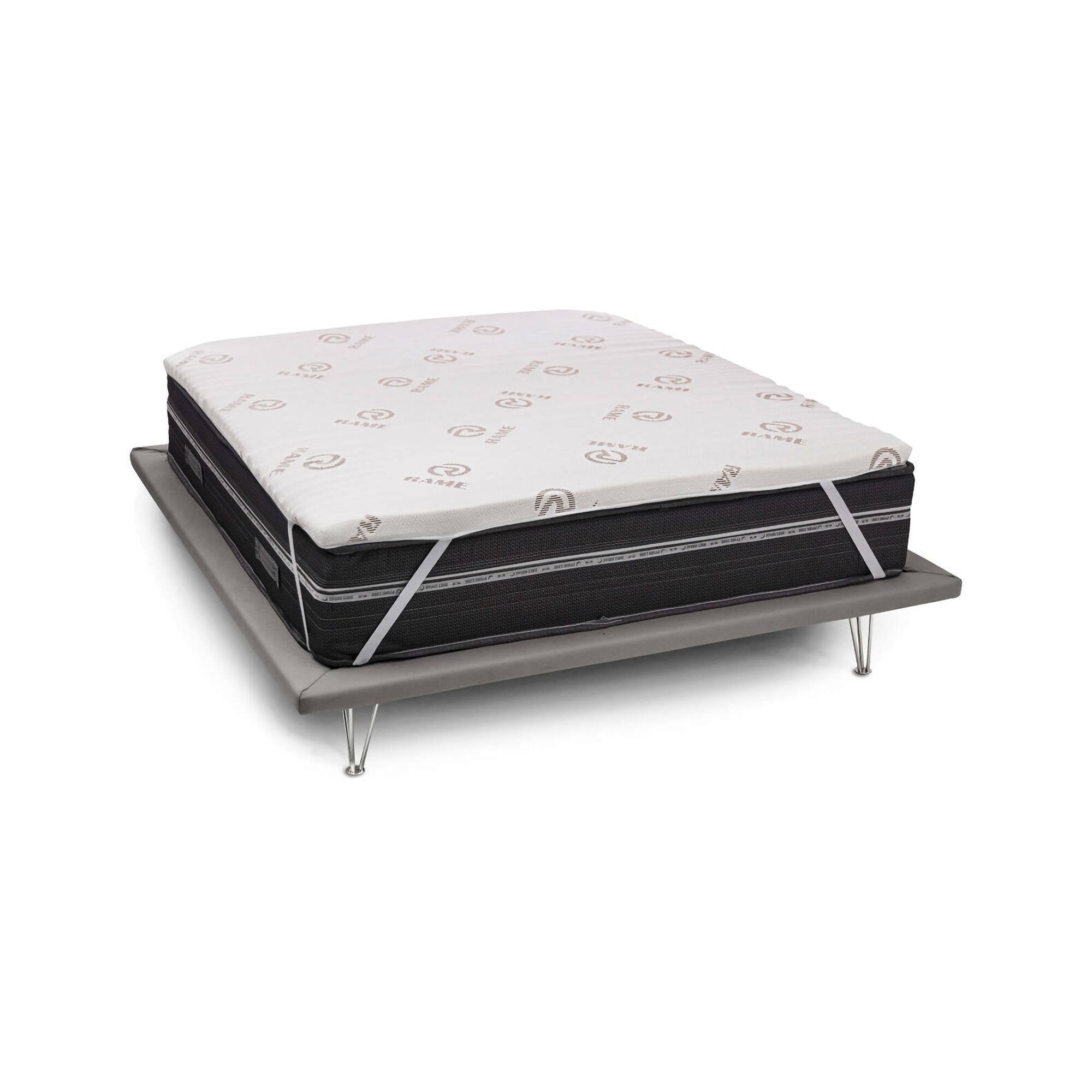 Topper matrimoniale Afella, Topper rinnova materasso sfoderabile in Memory Foam e fibre di Rame, 100% Made in Italy, Antiacaro e Anallergico, cm 160x190 h5
