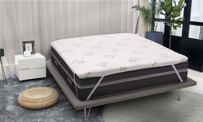 Topper matrimoniale Afella, Topper rinnova materasso sfoderabile in Memory Foam e fibre di Rame, 100% Made in Italy, Antiacaro e Anallergico, cm 160x200 h5