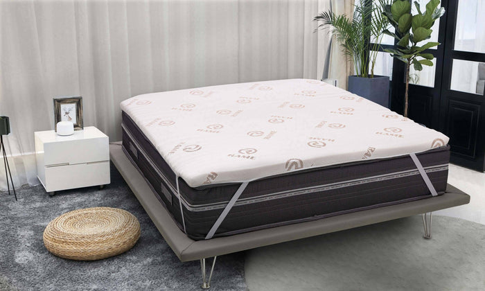 Topper singolo Ando, Topper rinnova materasso sfoderabile in Memory Foam e fibre di Rame, 100% Made in Italy, Antiacaro e Anallergico, cm 80x190 h5